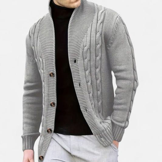 Harrington | Men’s Rib-Knit Button-Up Cardigan