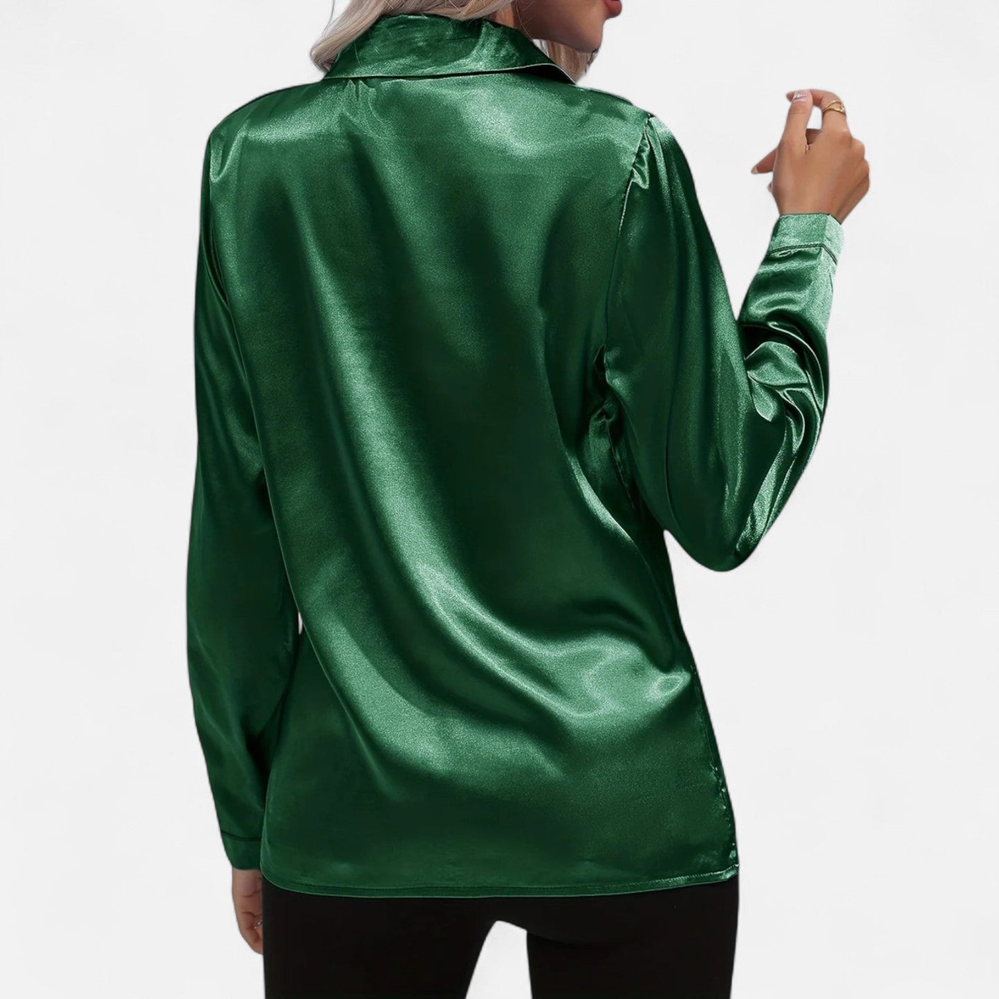 Harrington | Satin Summer Shirt for Women – Elongated V-Neck, Luxurious Lightness