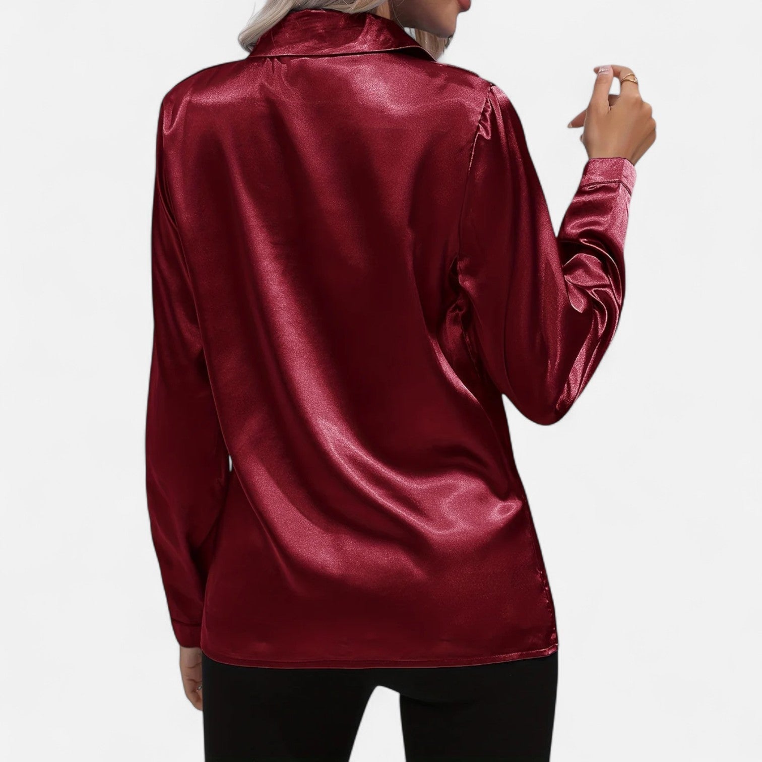 Harrington | Satin Summer Shirt for Women – Elongated V-Neck, Luxurious Lightness