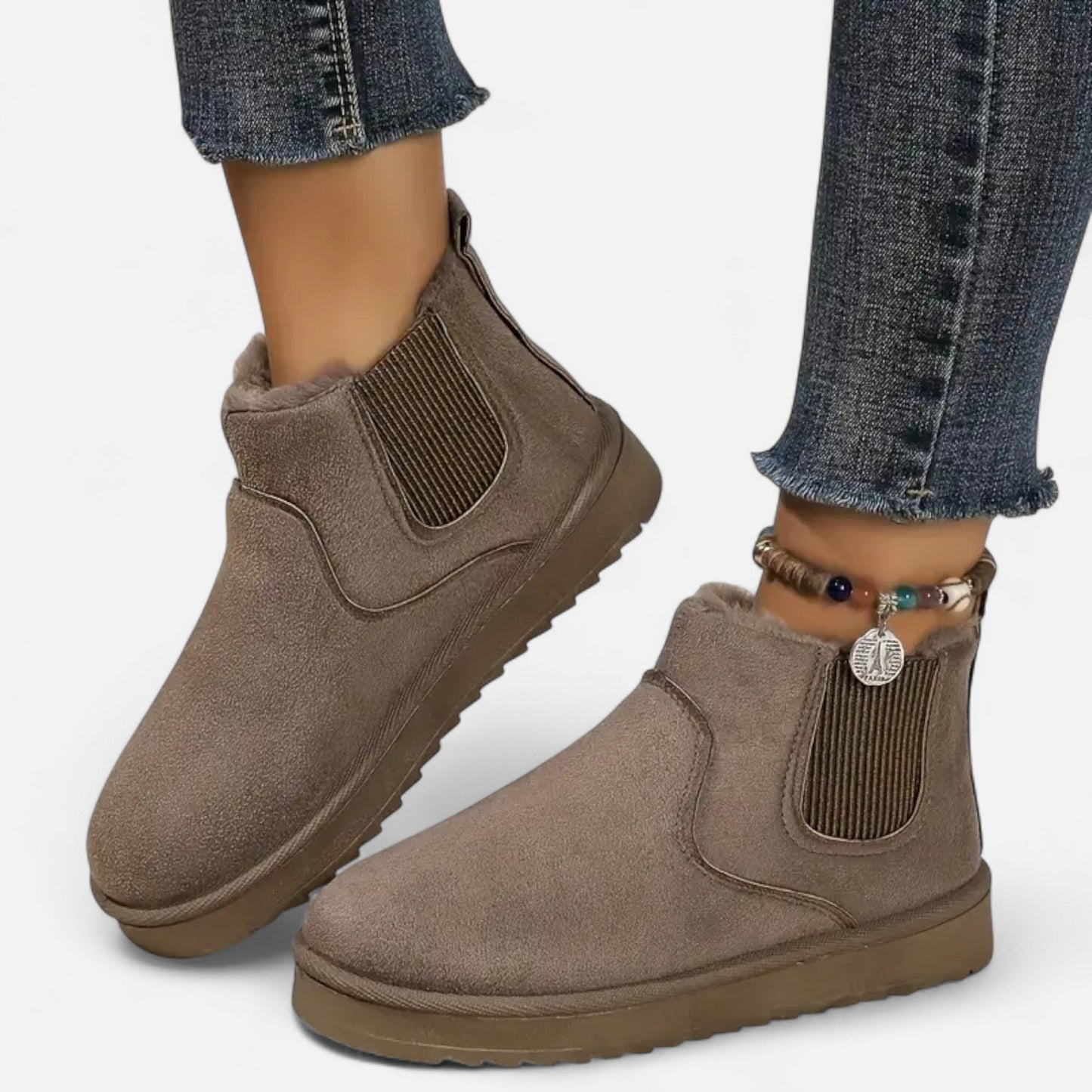 Harrington | Women’s Chunky Ankle Boots with Fleece Lining
