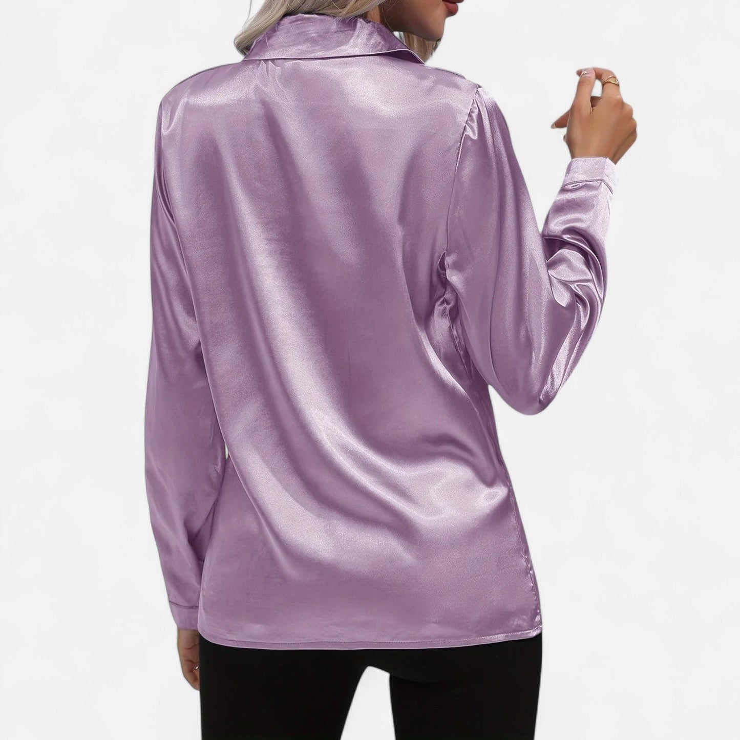 Harrington | Satin Summer Shirt for Women – Elongated V-Neck, Luxurious Lightness