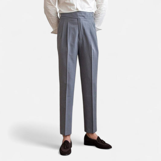 Harrington | Men’s High-Waist Trousers – Defined Structure, Timeless Elegance