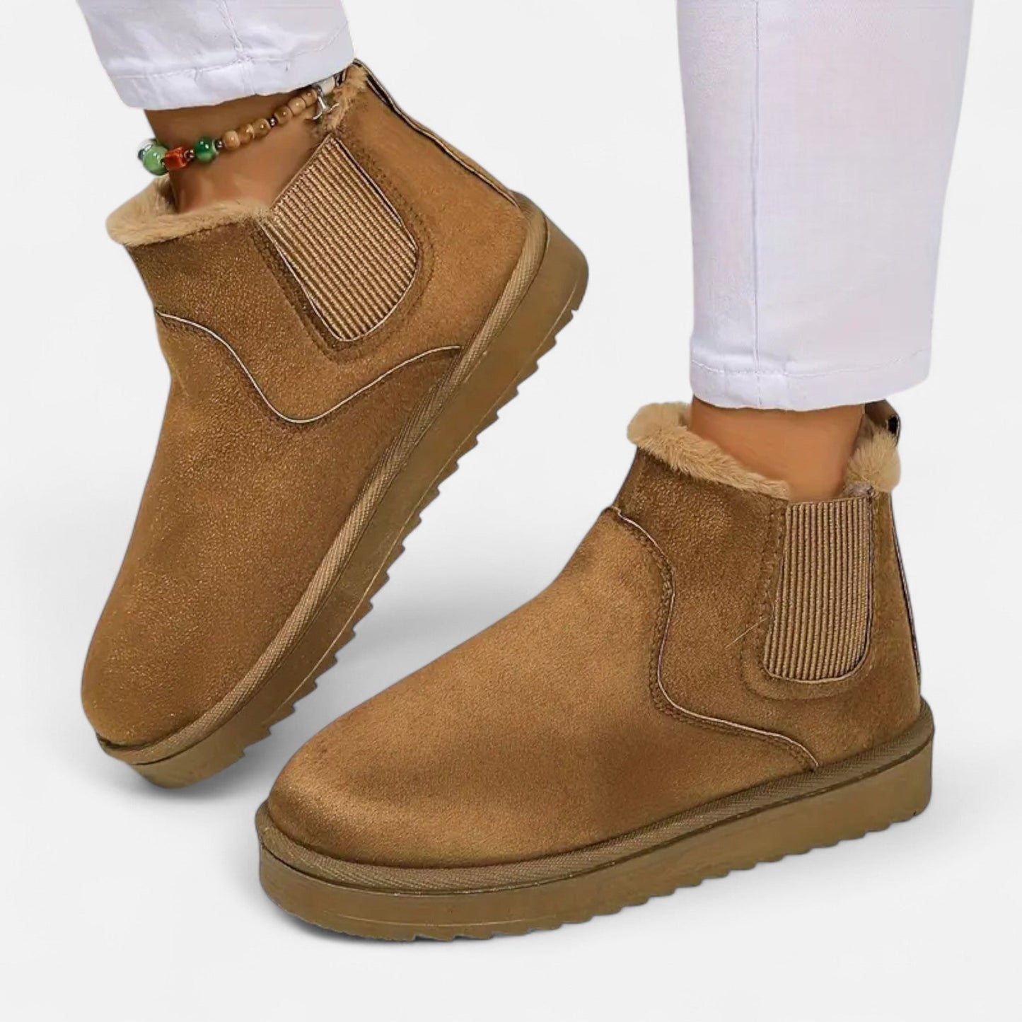 Harrington | Women’s Chunky Ankle Boots with Fleece Lining