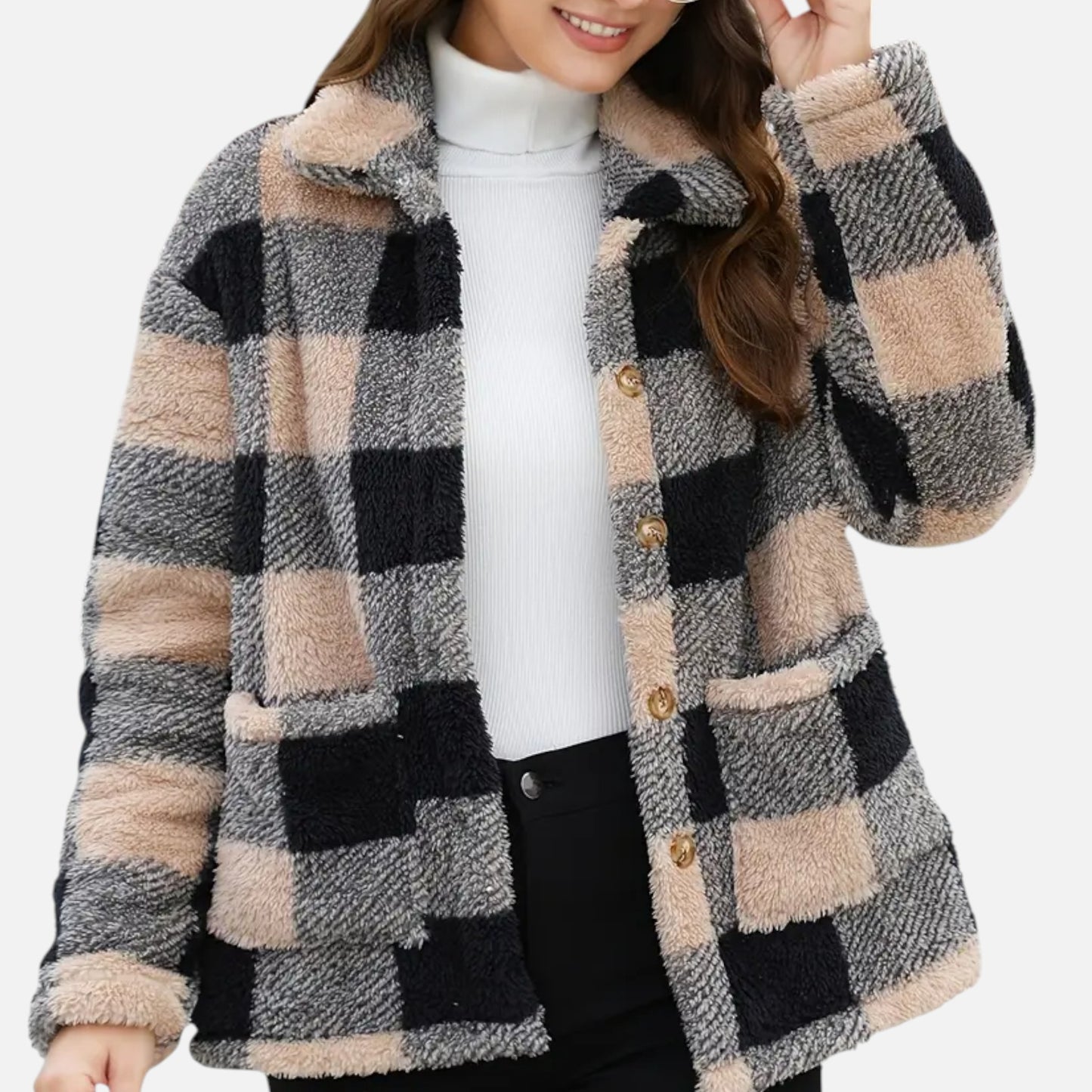 Harrington | Women’s Plaid Teddy Winter Coat