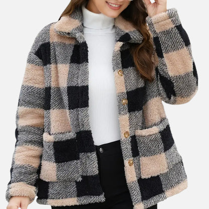 Harrington | Women’s Plaid Teddy Winter Coat