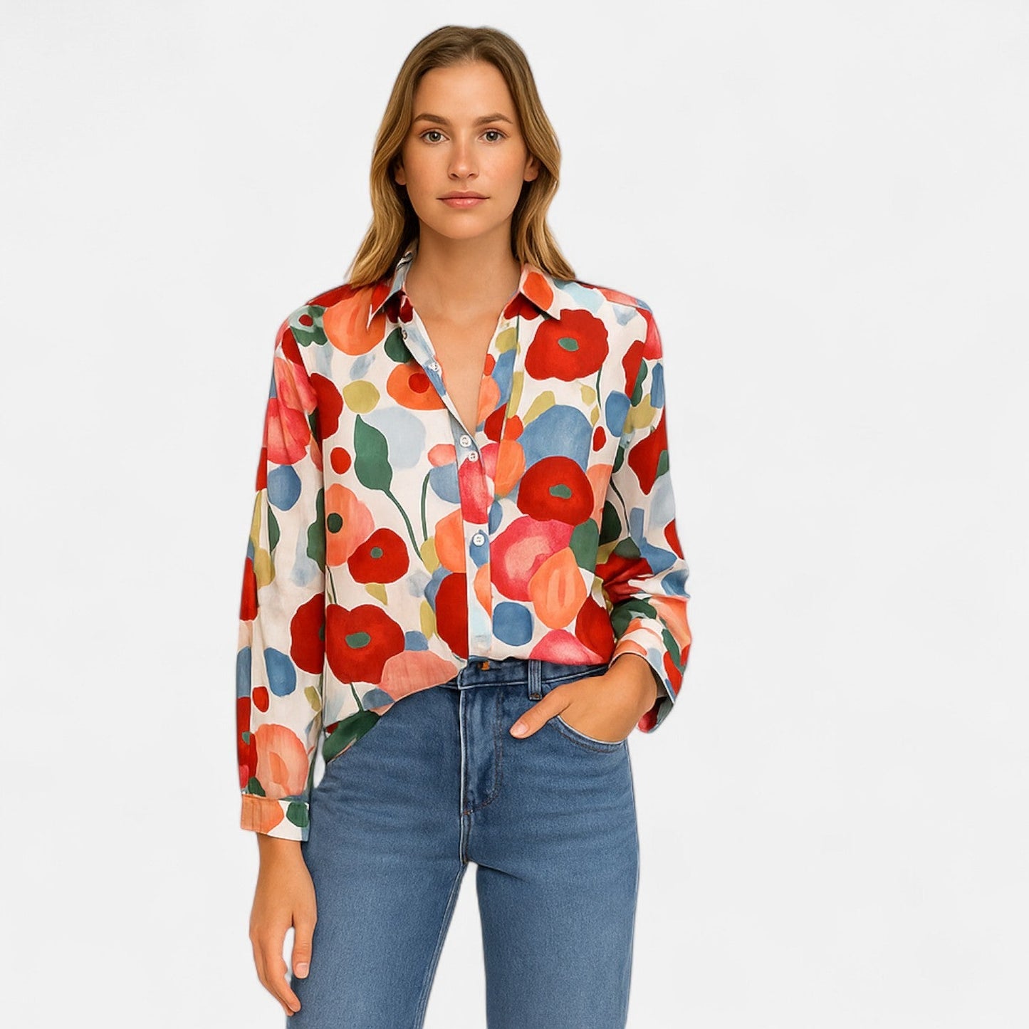 Harrington | Floral Blouse for Women – Graphic Freshness, Delicate Elegance