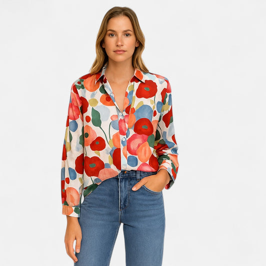 Harrington | Floral Blouse for Women – Graphic Freshness, Delicate Elegance