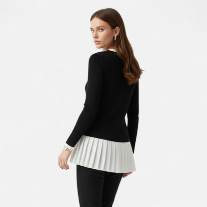 Harrington | Women’s Beige Pullover with Gold Buttons