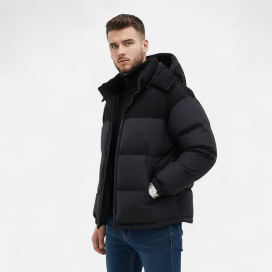 Harrington | Men’s Colour-Block Hooded Winter Jacket