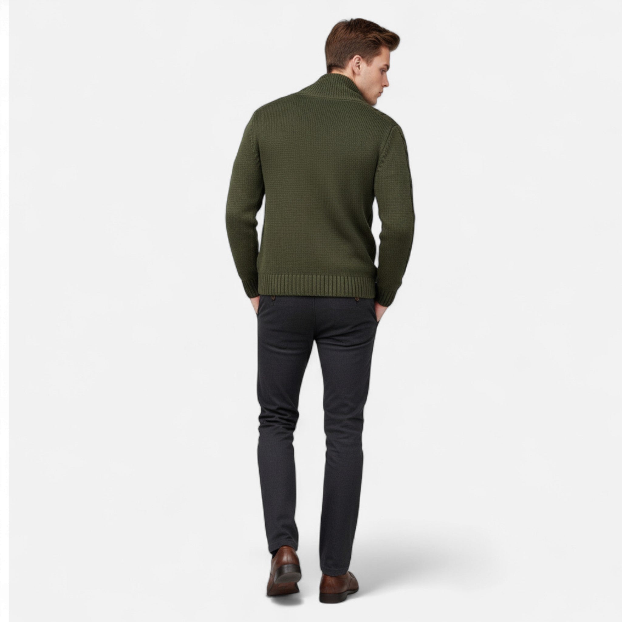 Harrington | Men’s Rib-Knit Button-Up Cardigan