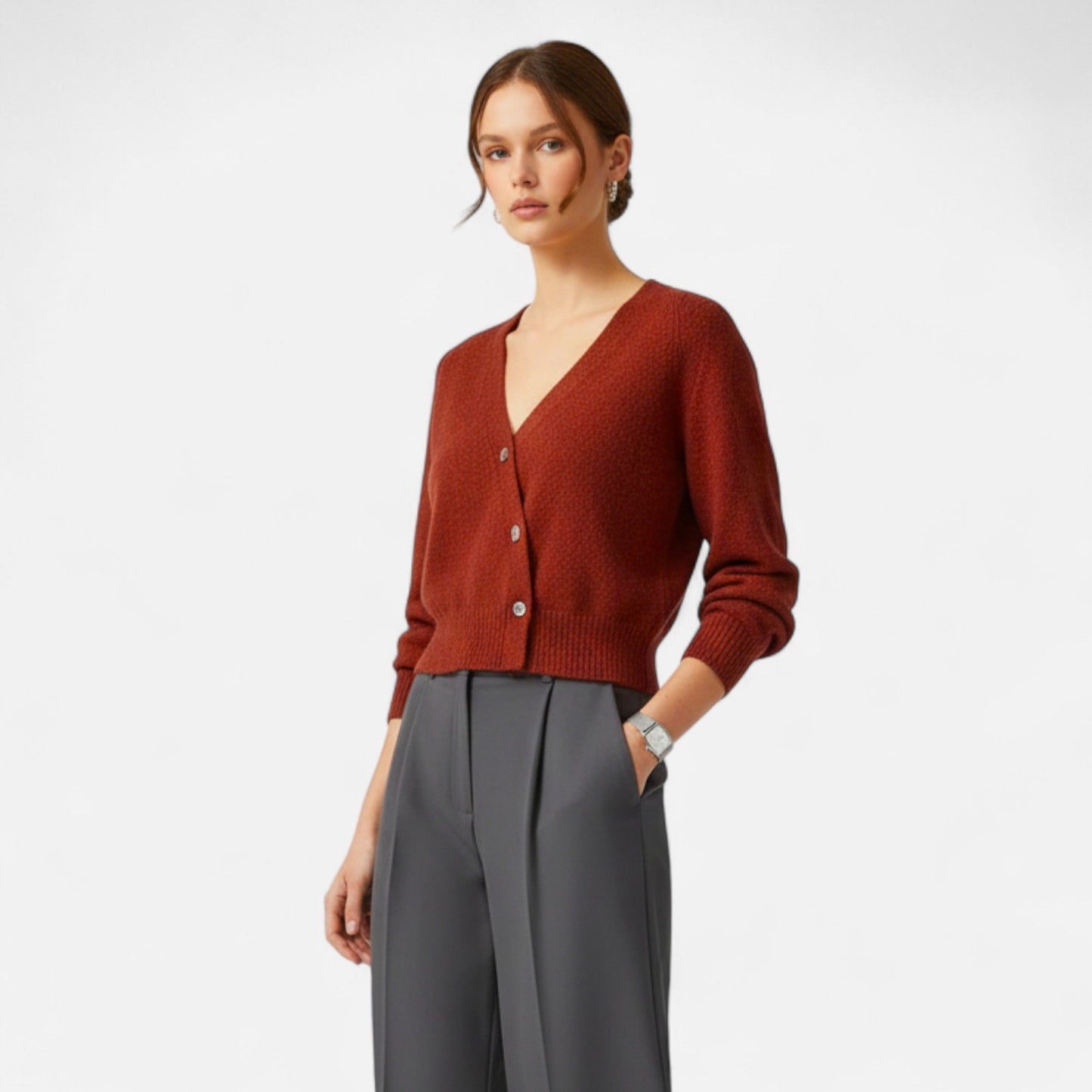 Harrington | Women’s Skew Button Knit Cardigan
