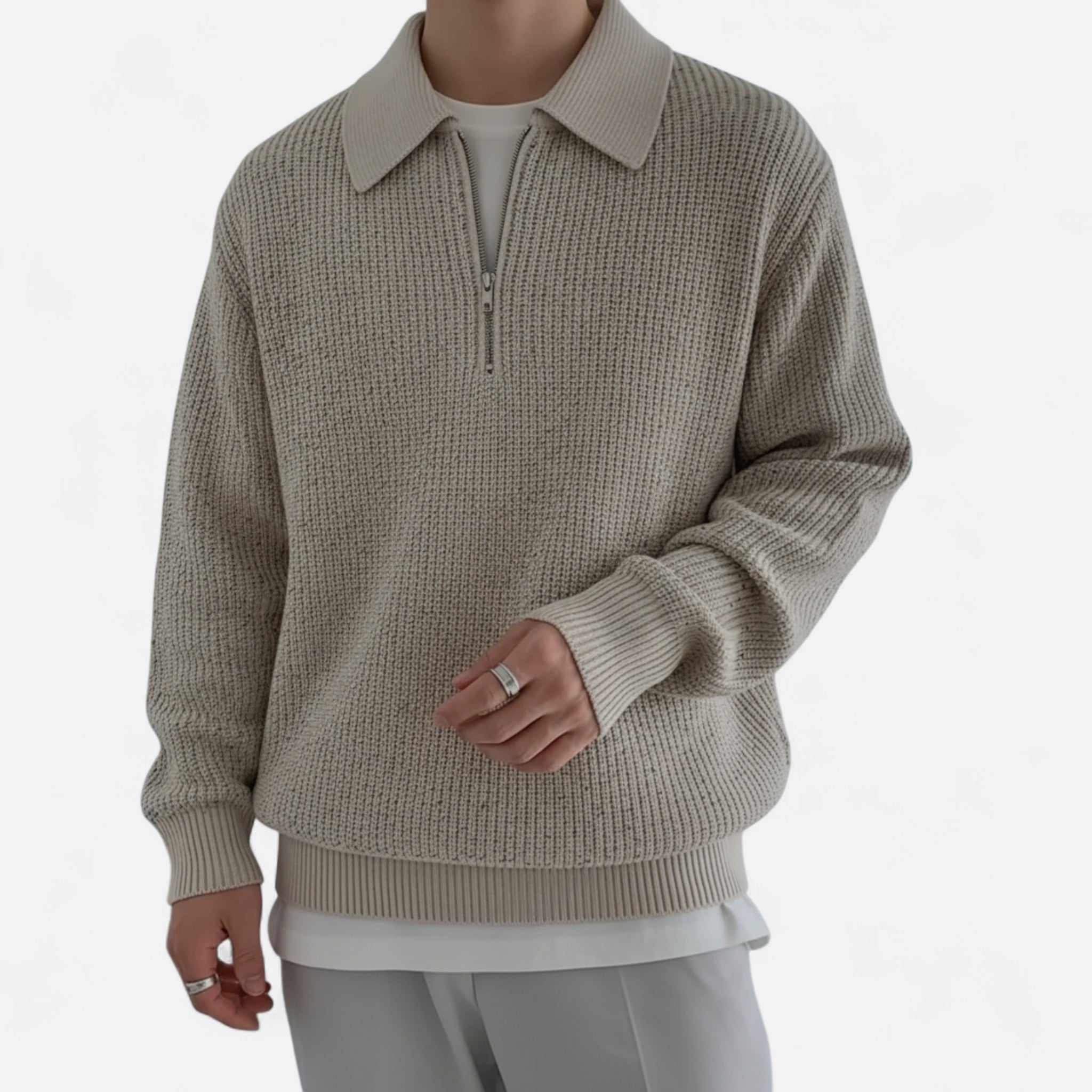 Harrington | Men’s Slim-Fit Half-Zip Knit Sweater