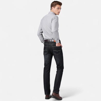 Harrington | Men’s High-Waist Faux Denim Trousers