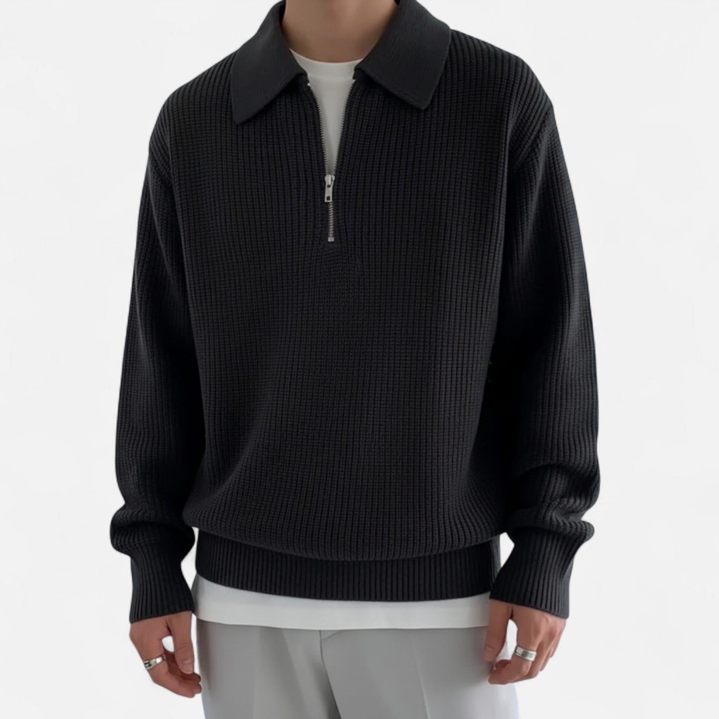 Harrington | Men’s Slim-Fit Half-Zip Knit Sweater
