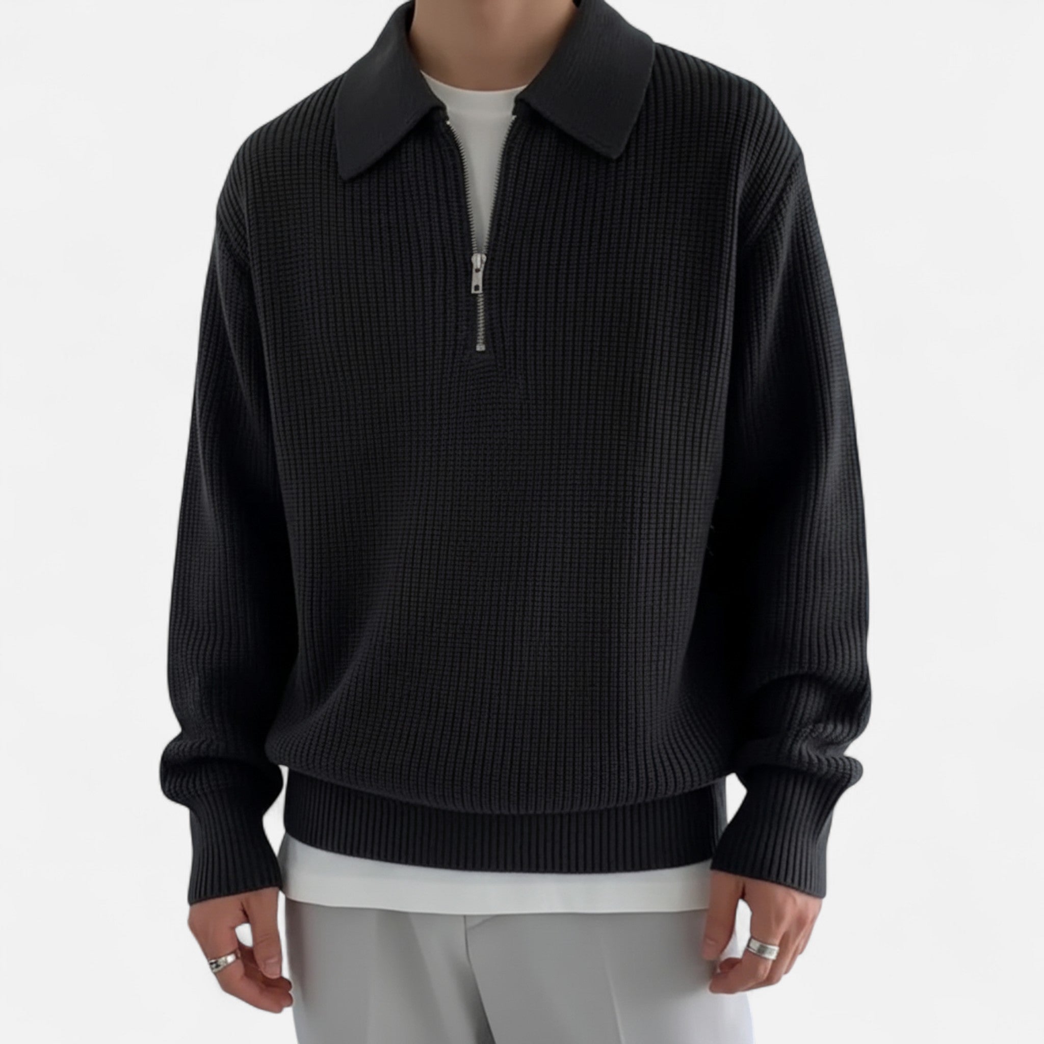 Harrington | Men’s Slim-Fit Half-Zip Knit Sweater