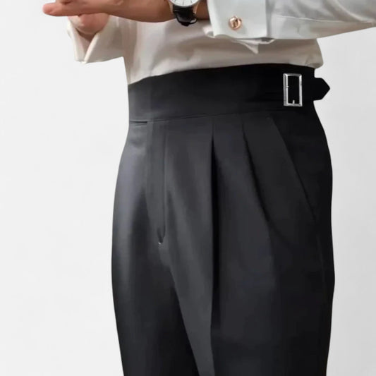 Harrington | Men’s High-Waist Trousers – Defined Structure, Timeless Elegance