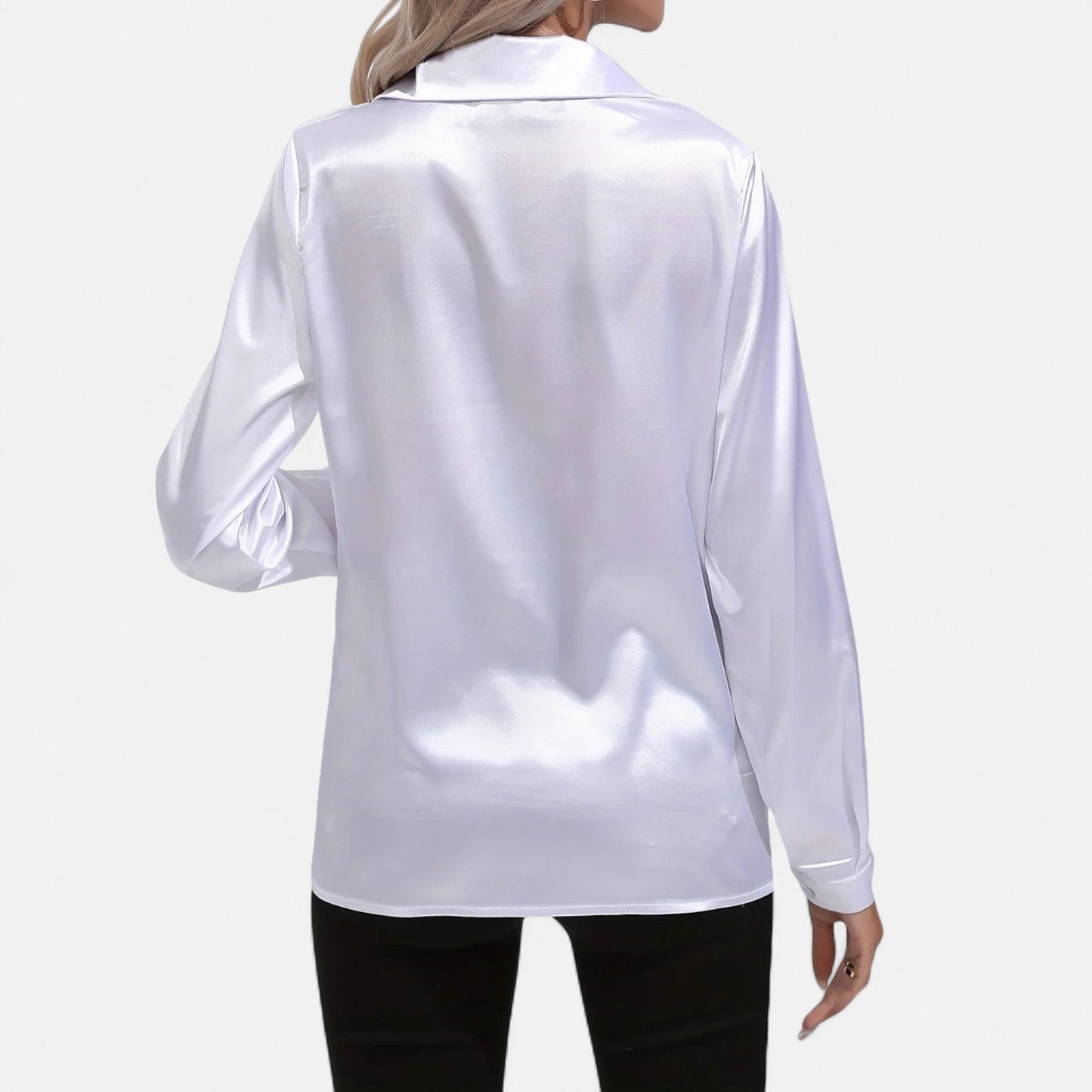 Harrington | Satin Summer Shirt for Women – Elongated V-Neck, Luxurious Lightness