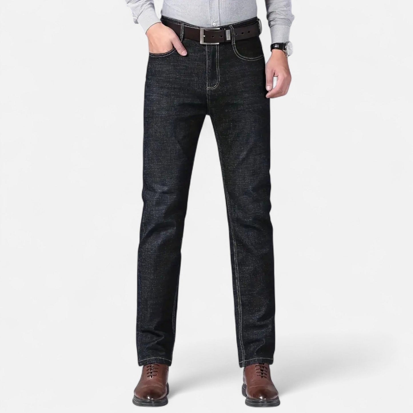 Harrington | Men’s High-Waist Faux Denim Trousers