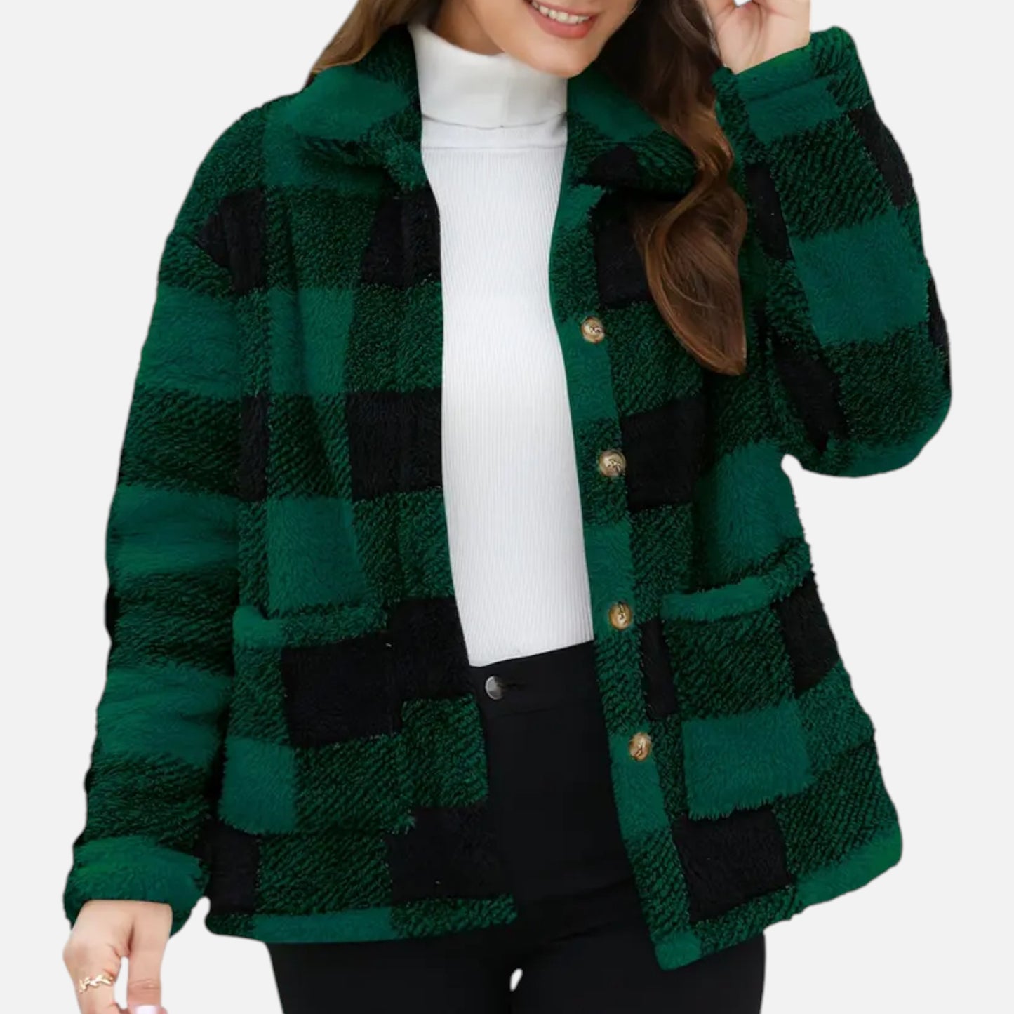 Harrington | Women’s Plaid Teddy Winter Coat