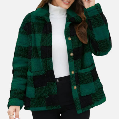Harrington | Women’s Plaid Teddy Winter Coat