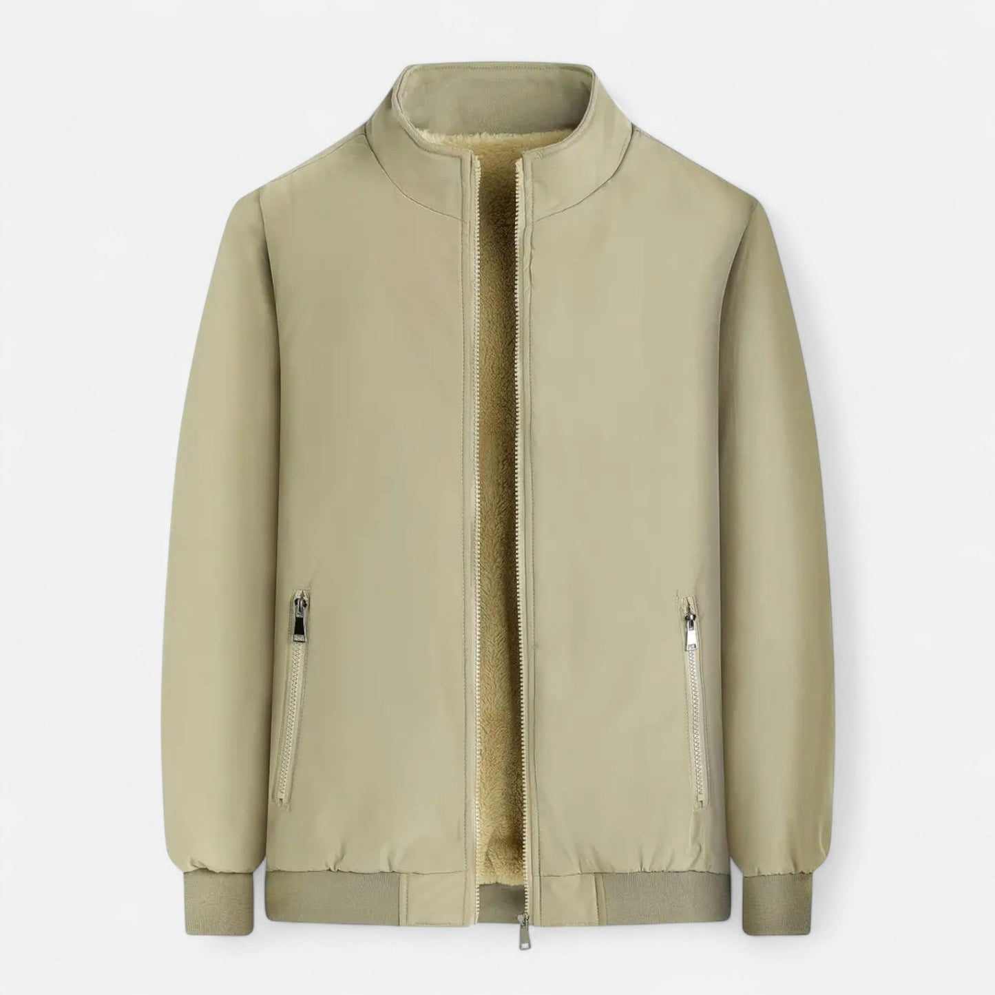 Harrington | Men’s Casual Solid Colour Fleece Jacket