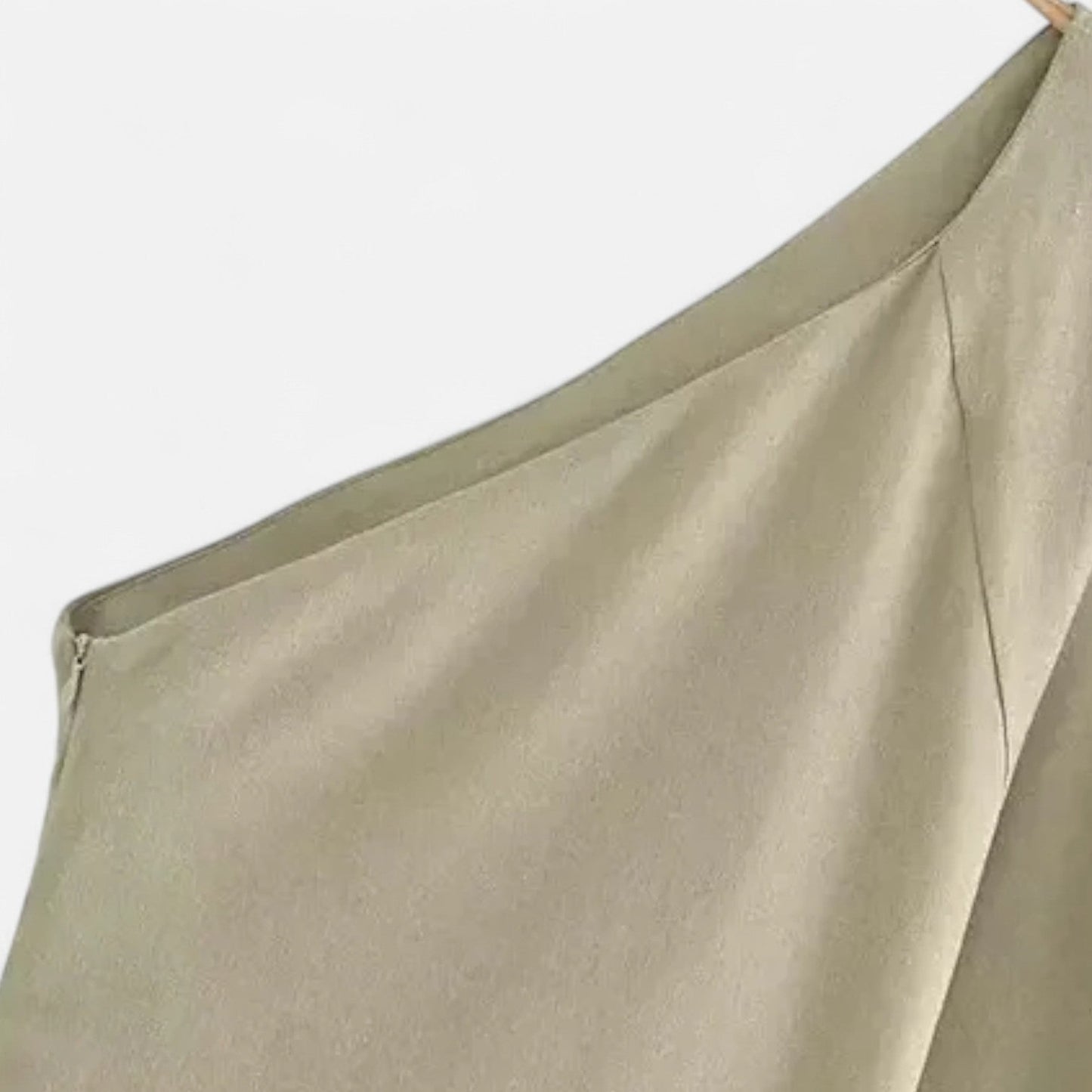 Harrington | Linen One-Shoulder Dress for Women – Asymmetrical Silhouette, Natural Elegance