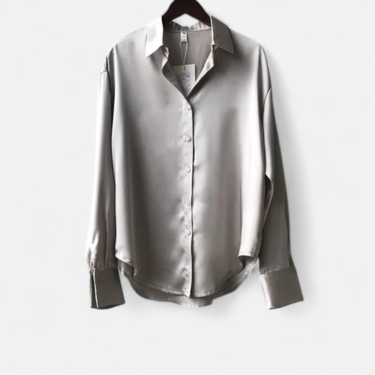 Harrington | Silk Button-Up Shirt for Women – Luxurious Fluidity, Timeless Elegance