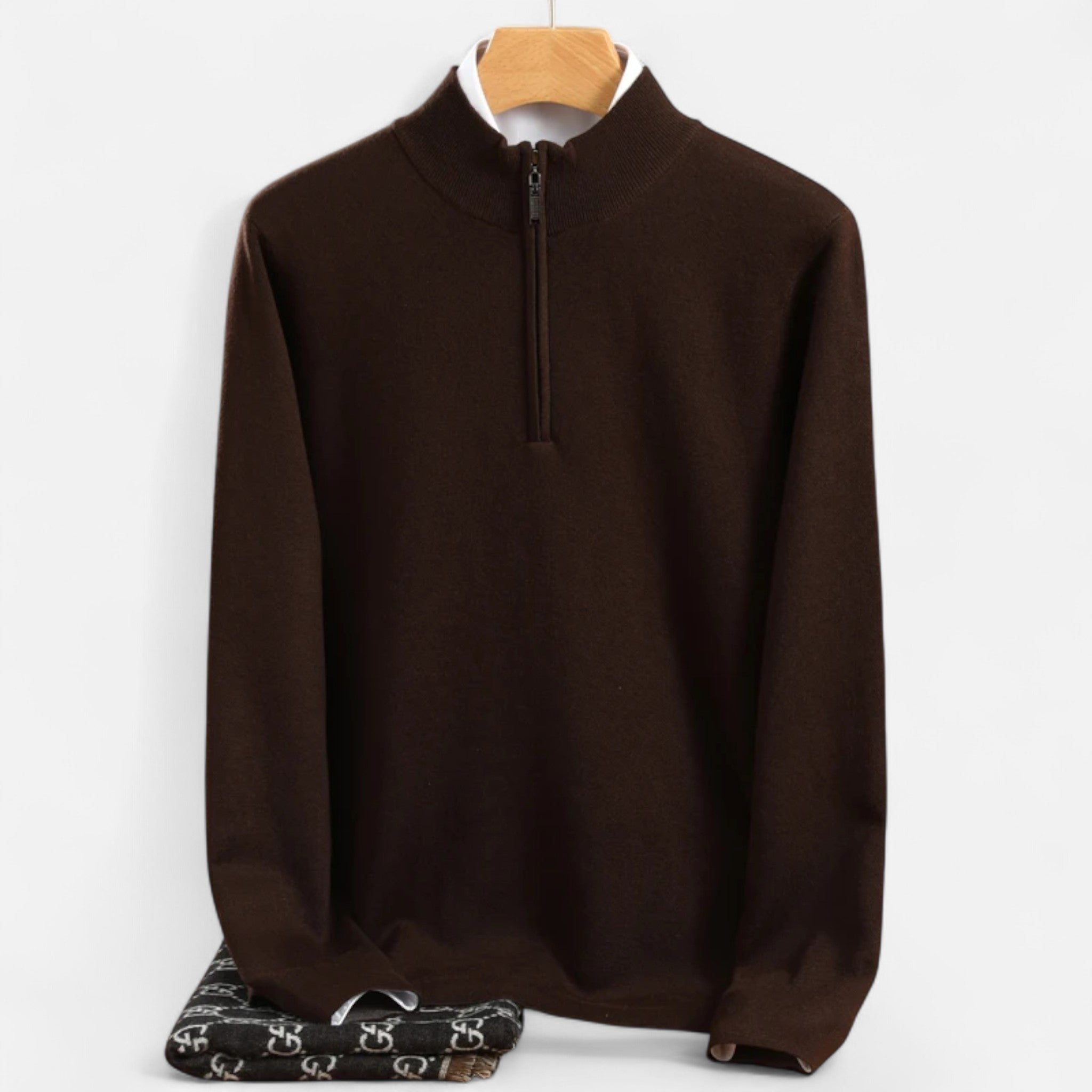 Harrington | Men’s Merino Wool Half-High Collar Sweater