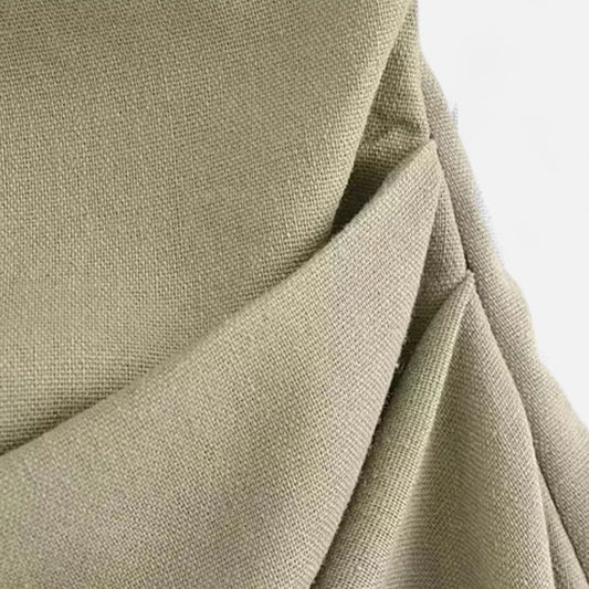 Harrington | Linen One-Shoulder Dress for Women – Asymmetrical Silhouette, Natural Elegance