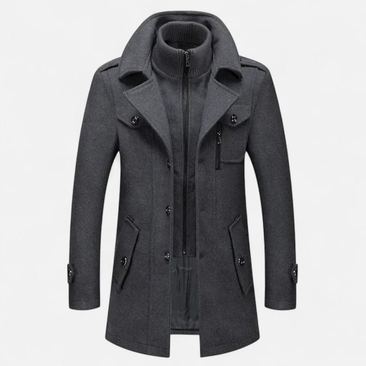 Harrington | Men’s Double-Collar Zipper Coat