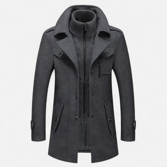Harrington | Men’s Double-Collar Zipper Coat