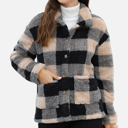 Harrington | Women’s Plaid Teddy Winter Coat