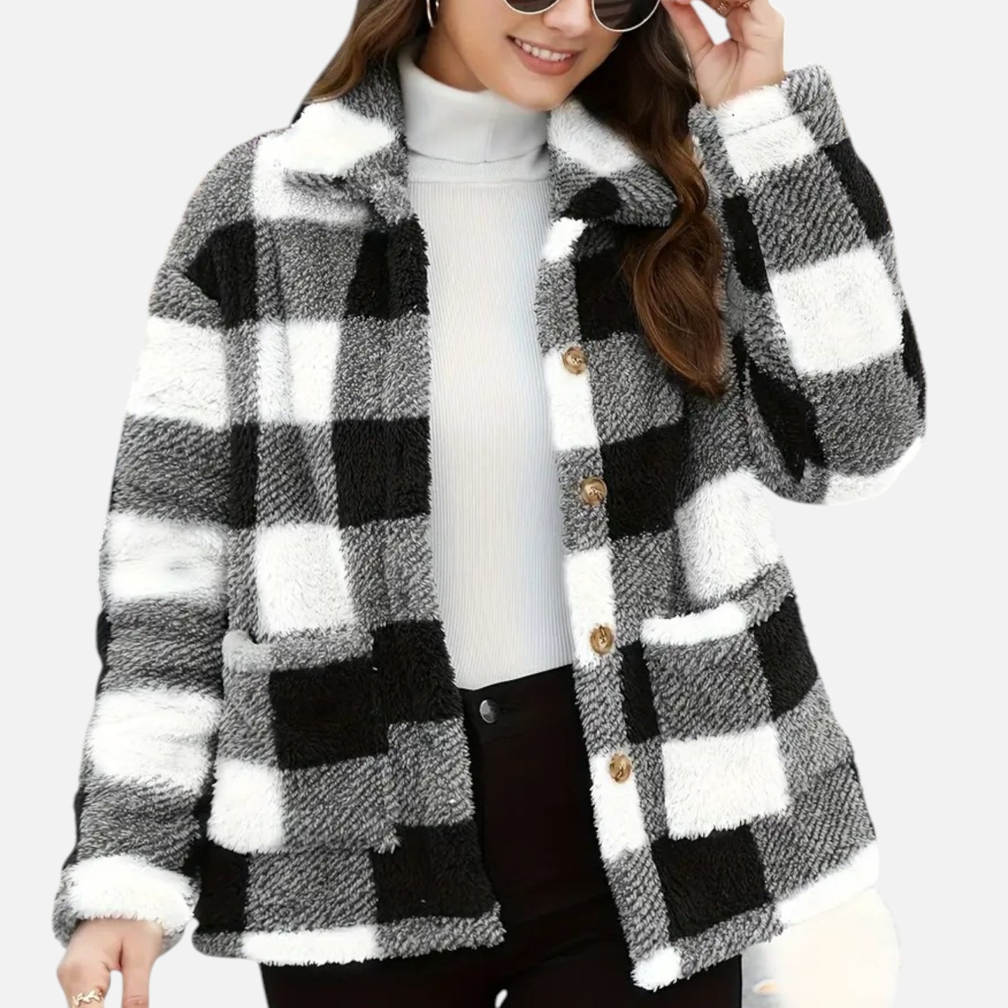 Harrington | Women’s Plaid Teddy Winter Coat