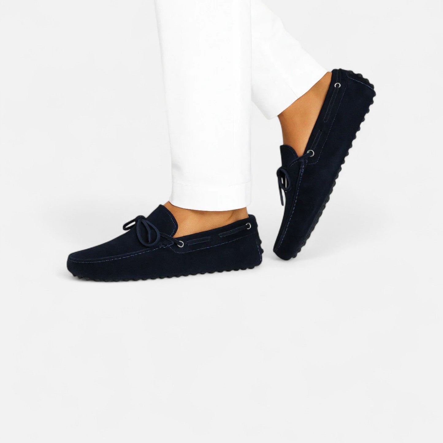 Harrington | Navy Suede Loafers – Relaxed Elegance, Premium Finish